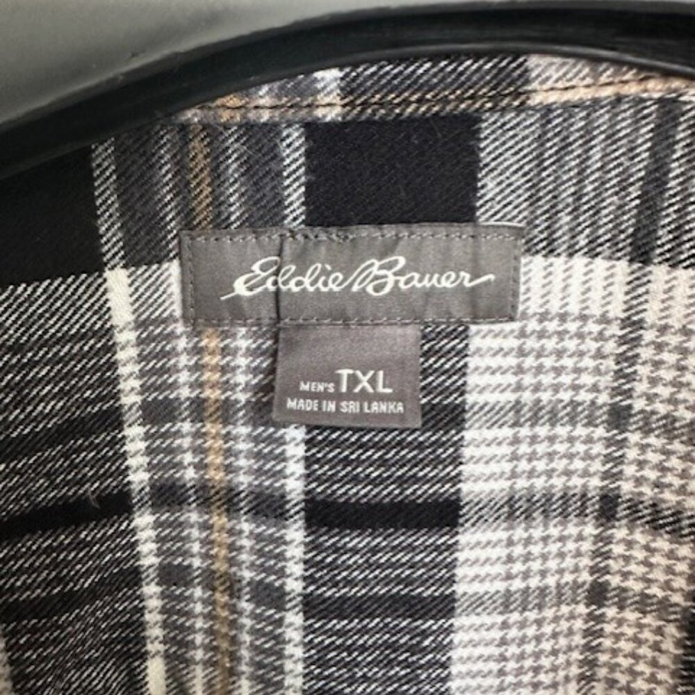 Eddie Bauer Plaid button shirt size TXL 100% cotton - Picture 2 of 6